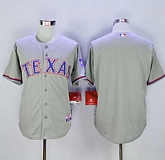 Texas Rangers Customized Men's Gray New Cool Base Stitched MLB Jersey,baseball caps,new era cap wholesale,wholesale hats